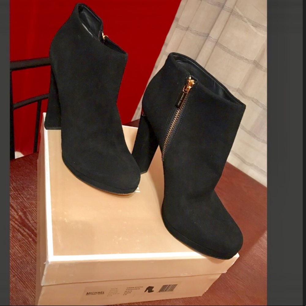 Michael Kors Haven Side ZIP Suede High Heel Bootie